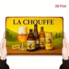 [2D Flat] 1pc La Chouffe 8x12 Inch Metal Wall Art - Tin Metal Signs Vintage Beer