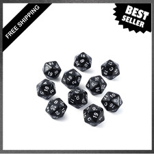 Polyhedral D20 Dice Set, 20mm Acrylic, Black,...