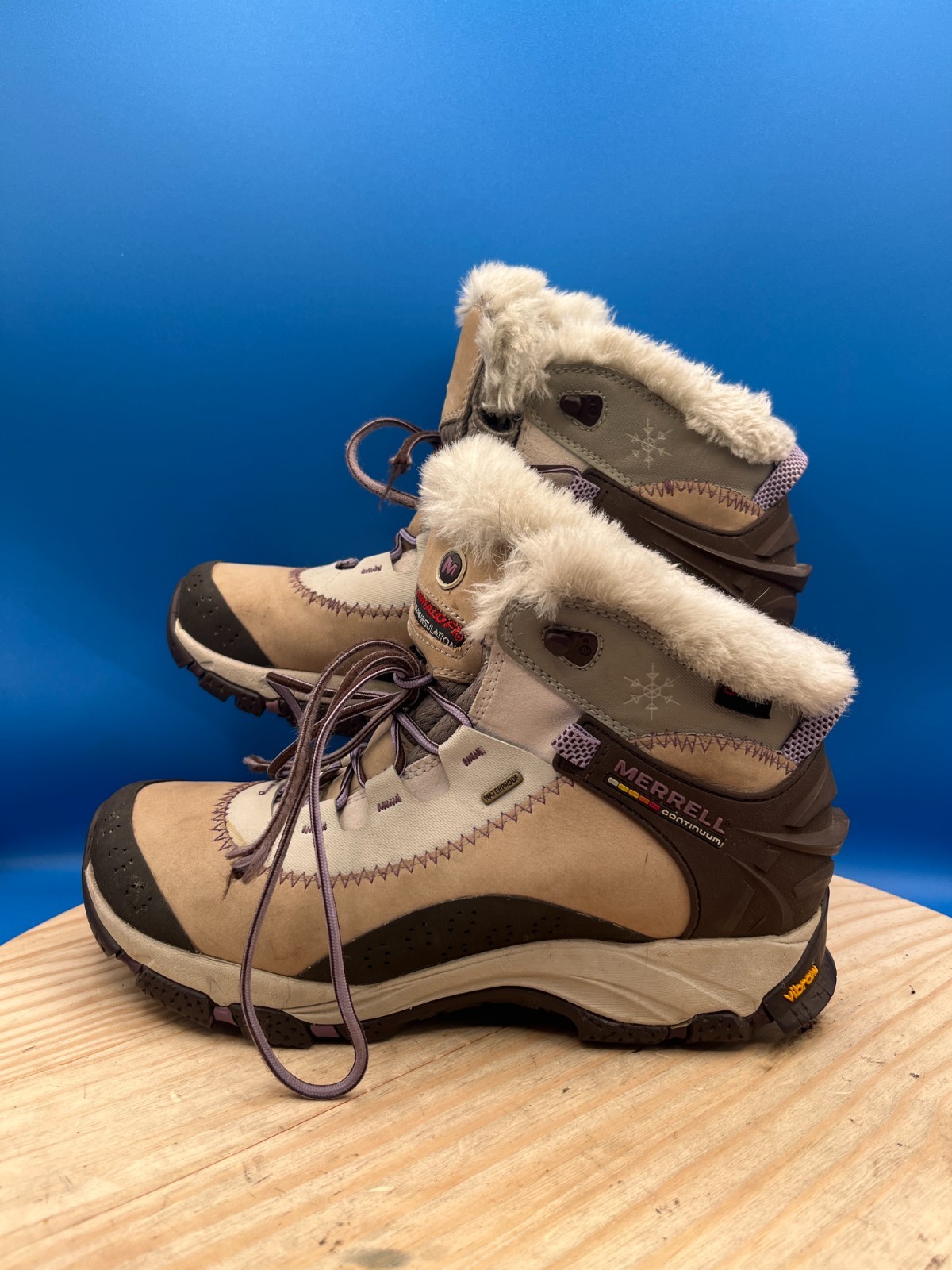 Stivali da neve Merrell Thermo Arc 6 Brindle donna taglia 8 5 EU39 marrone grigio isolato