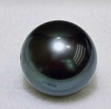 Huge 13mm Natural South Sea Genuine Black Round Loose Pearl Undrilled 589AAA