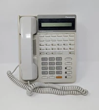 Vintage Panasonic KX-T7130 Backlit LCD Display Corded Phone Hybrid System UK