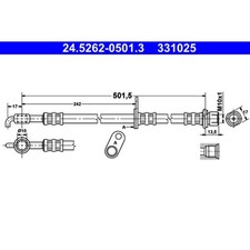 Bremsschlauch ATE 24.5262-0501.3 für Citroën Peugeot C1