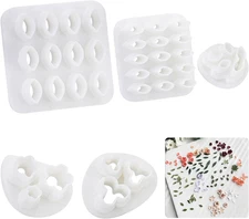 5 Shapes Leaf Clay Cutters Set with Press Molds, 3D Printed Polymer Clay Tool...