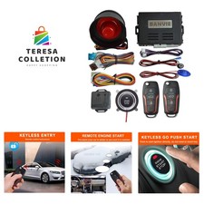 Car Keyless Entry Security Alarm System    Remote Engine Start Starter    P...