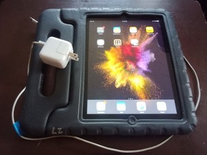 Apple A1458 iPad. Works. With Cover & Handle. With Adapter. Great Condition.