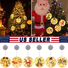 NEW LED Lights Christmas Decorations Windows Room Hanging Xmas Tree Ornaments US