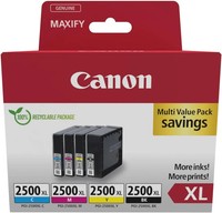 Canon PGI-2500XL / 9254B010 Tinten Sparset Schwarz, Cyan, Magenta, Gelb (4 StüCk