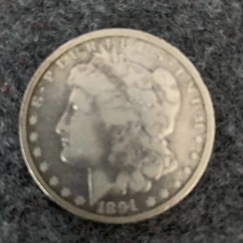 1891-CC Morgan Silver dollar fine circulated condition key date