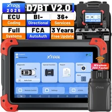 XTOOL D7BT V2.0 Bluetooth Full Diagnostic OBD2 Scanner Bidirectional Key Coding