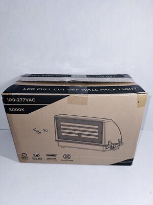 40Watt Full Cut Off LED Wall Pack Light Outdoor 5000K ETL DLC Replace 200-300HID