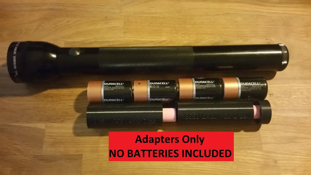 2x 18650 Li-Ion to Maglite ADAPTER - Flashlight conversion w/ LED option | eBay