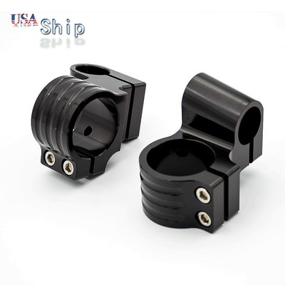 Aluminum Black 7/8'' 22mm Clip ons Handlebar Riser 50mm Fork Clamp Motorcycle