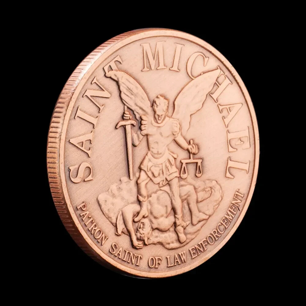 Detroit Police Department St. Michael Commemorative Challenge Coin - Collectible Law Enforcement Coin