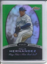 2008 FINEST MOMENTS GREEN REFRACTOR - FELIX HERNANDEZ #ED 073/199