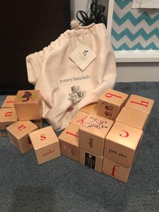 Pottery Barn Kids 23 Wooden Alphabet Blocks Letter Word