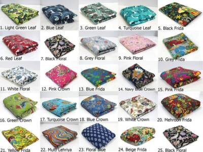 Indian Floral Designs 100%Cotton Fabric Screen Printed Dressmaking Sewing Fabric