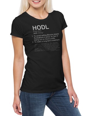 HODL II Damen T-Shirt Crypto Bitcoin Currencies Cryptocurrency Digital Banking