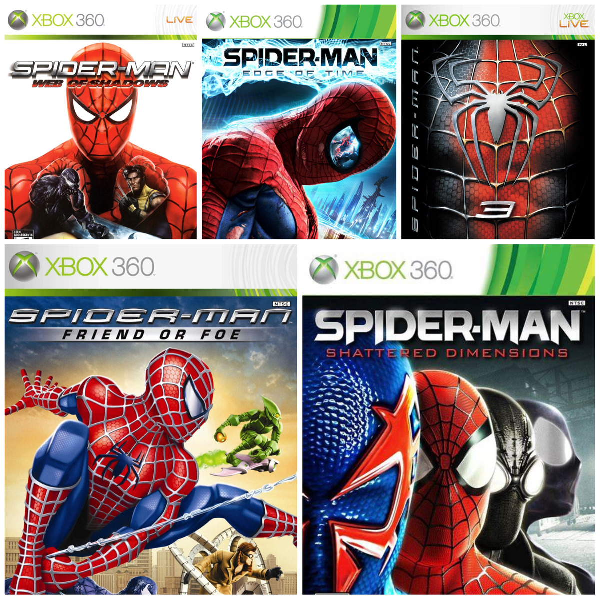 Spiderman Xbox 360 Games - Choose Your Game - Complete Collection