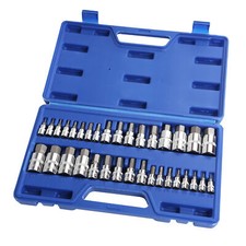Master Hex Bit Set 34pc Sae Metric Socket Set Standard Allen 14 38 12