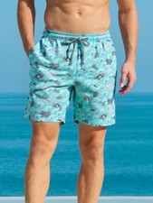 Men's Quick Dry Beach Swim Trunks with Mesh Liner Vacation Board Shorts Swimwear