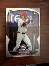 2023 Bowman Draft Baseball #BDC-26 MARCUS BROWN 1st Chrome Refractor NATIONALS