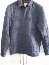 TIMBERLAND MENS SZE S/P REGULAR FIT NAVY QUILTED LIGHTLY PADDED BUTTON UP JACKET