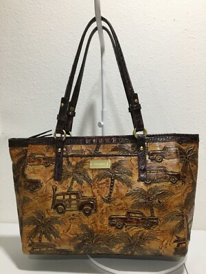 Brahmin Copa Cabana Brown Large Satchel Shoulder Bag Purse