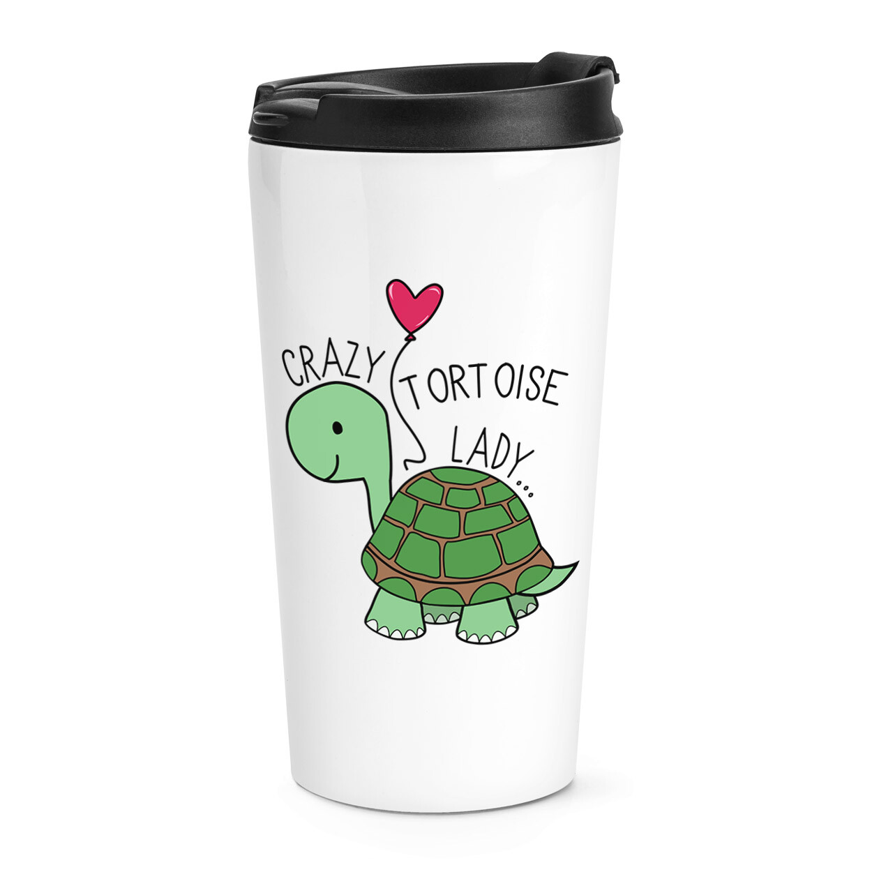 Crazy Tortoise Lady Travel Mug Cup Funny Thermal Tumbler Animal