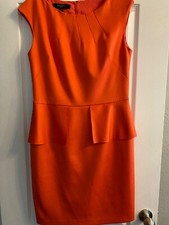 NW Orange Peplum Dress Sz 12