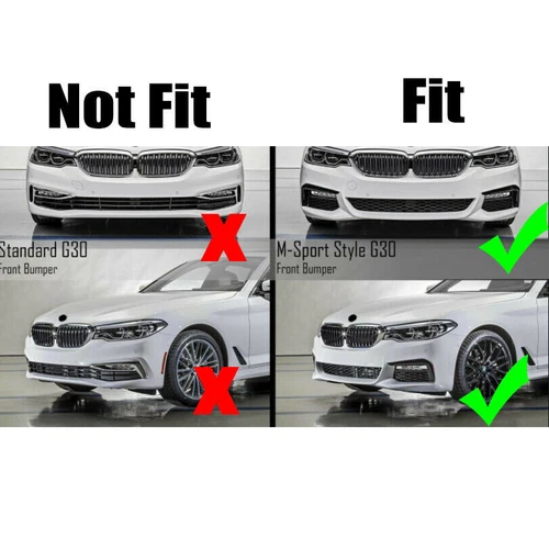 Spoiler anteriore labbro adatto per BMW Serie 5 G30 G31 con pacchetto M 2017-2020 carbon look - Foto 2 di 15