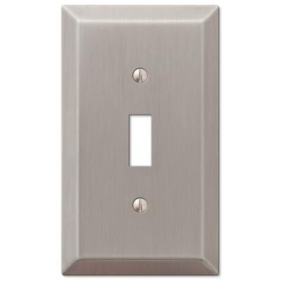 Electrical Switchplate Outlet Cover Century Brushed Nickel Single Double Triple