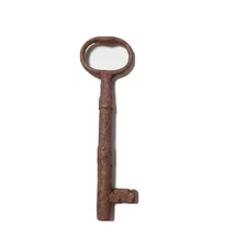 Vintage Old Solid Barrel Antique Skeleton Key Approx 3 3/8" Long Rusty Pitted