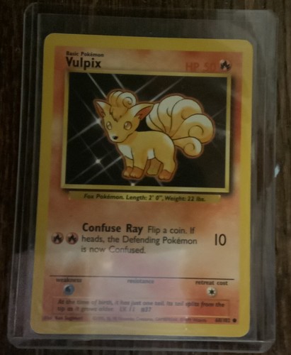 Pokemon Cards: Base Set 1st Edition Common: Vulpix 68/102