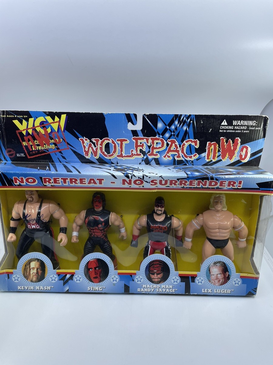 Wcw NWO Wolfpack Figures 1998 Wrestling Nash Sting Savage Luger 6