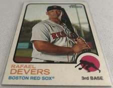 2022 Topps Heritage Baseball Rafael Devers Boston Red Sox base card #34