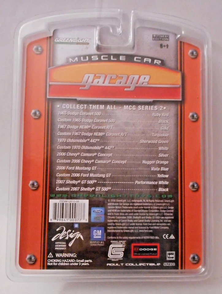 Dodge Coronet 500 1965 Greenlight Muscle Car Garage personalizado - nuevo en paquete Foto 4 de 4