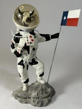 2003 CowParade Space Cow Figurine Moonwalking "Houston We Have Landed" #7282