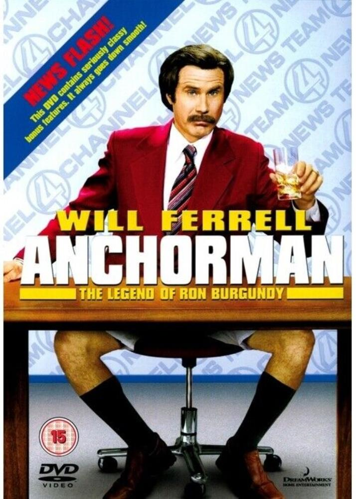 Anchorman: The Legend of Ron Burgundy DVD Paul Rudd FREE SHIPPING