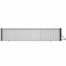ALEKO Garden Yard Madrid Style 30 ft Black Single Slide Steel Gate Driveway Gate
