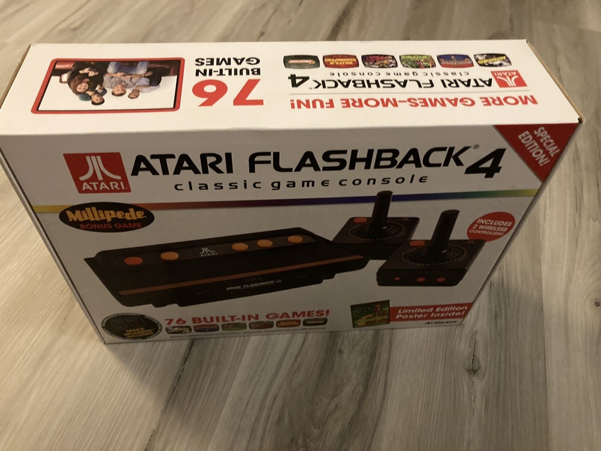 Atari Flashback 4 Console w/ Box Poster 76 Games Including
