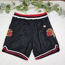 VTG Champion Men's Black Basketball Shorts Size 44 Made in USA Indian Head