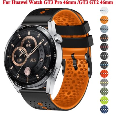 22mm Silicone Band Strap For Huawei Watch GT3 GT2 Pro 46mm