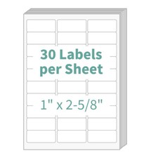 1" x 2 5/8" Premium Shipping Mailing Labels Sheet Amazon FBA 1" x 2.625" 30 UP