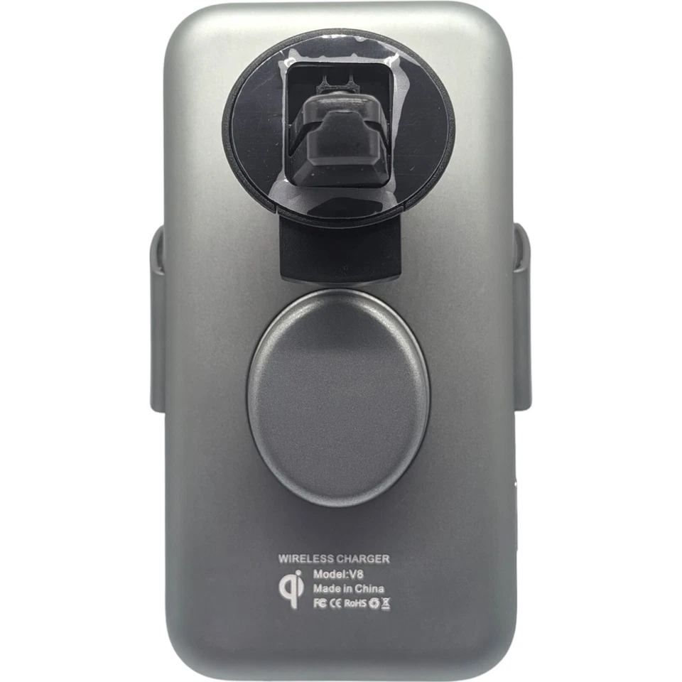 Soporte de montaje de ventilación de aire para cargador de coche inalámbrico - Rotación de 360° y soporte telescópico Foto 4 de 4