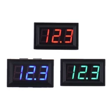 4.5-30V DC Two-Wire 0.56" Red Green Blue Panel Mount Digital Voltage Voltmeter