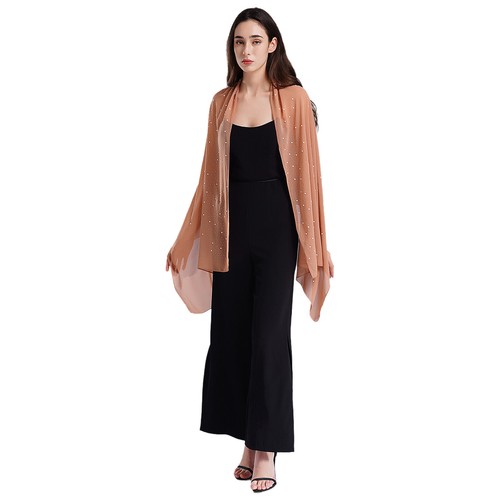 Women Scarf Chiffon Pashmina Beach Shawl Dance Banquet Party Clubwear Wraps - Picture 100 of 105