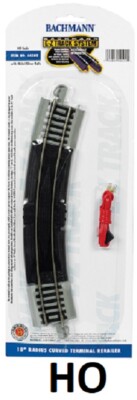 HO Scale - E-Z Track 18'' Radius Curved Terminal  Rerailer  BAC-44502