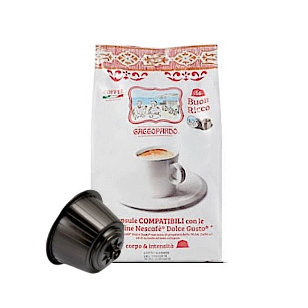 TO.DA. CAFFÈ 16 Capsule Gattopardo ToDa Dolce Gusto Ricco Compatibili con macchine Nescafè...