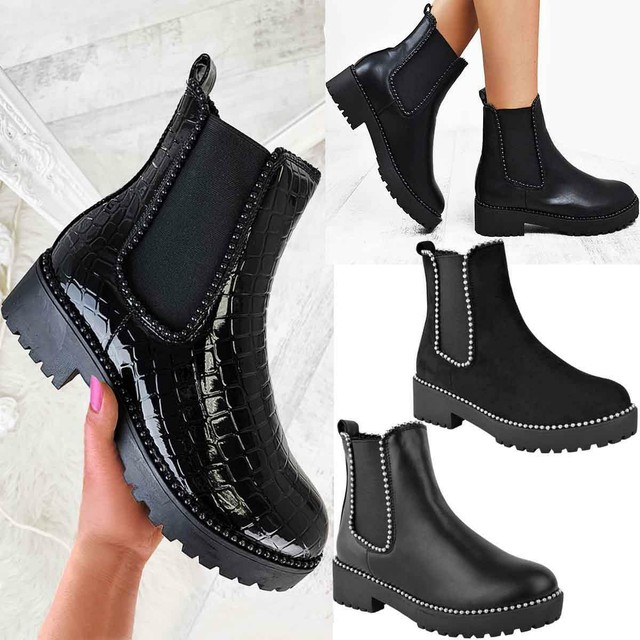 womens chunky chelsea boots uk