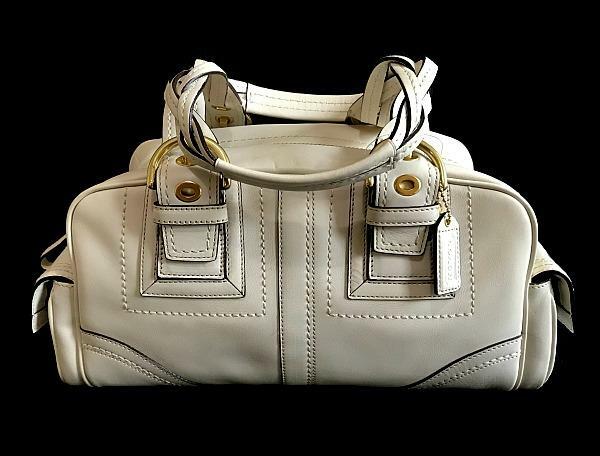 NEW Coach Ltd Ed Mia Chalk White Braided Leather Tote Bag Purse